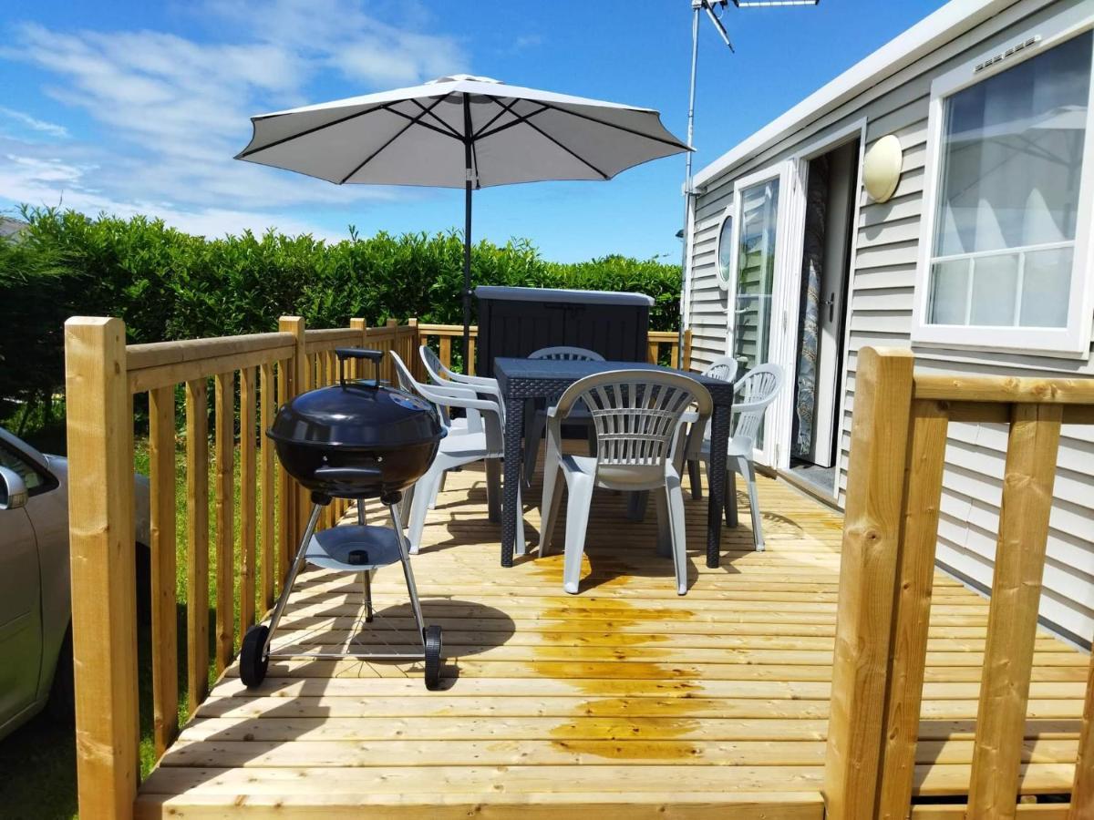 Mobil Home-Les Lins Bleus Biville-sur-Mer Buitenkant foto